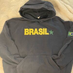 Navy Blue Brasil Subdued Hoodie